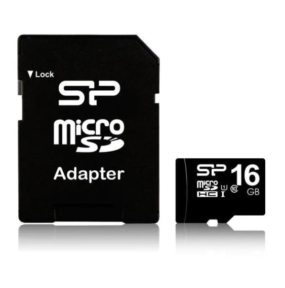 Карта памяти microSDHC Silicon Power 16Gb Class 10 с адаптером