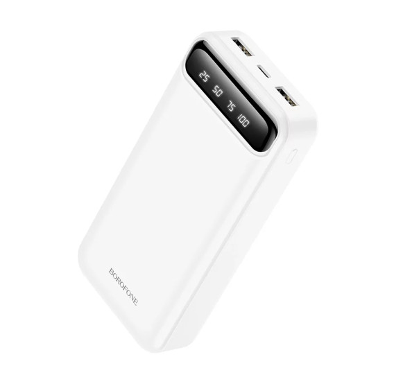 Внешний аккумулятор 20000mAh Borofone BJ14A (in - T,M/out - 2U) дисплей, белый