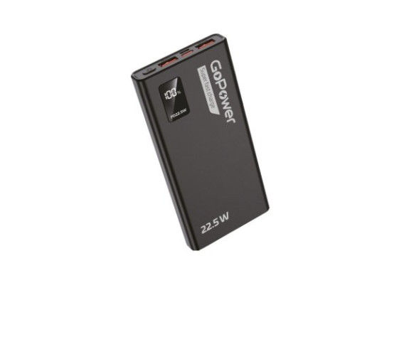 Внешний аккумулятор 10000mAh GoPower PB03-10 QC3.0 (in - T,M/out - 2U,T)дисп.ч