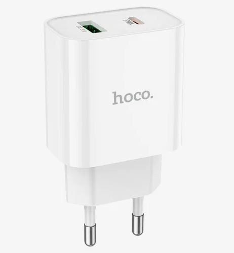 Адаптер 220V->Type-C + USB PD20W / QC 3.0 Hoco C80A Plus