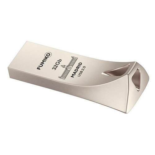 Флэш-диск Fumiko 32GB USB 2.0 Madrid металл, серебро