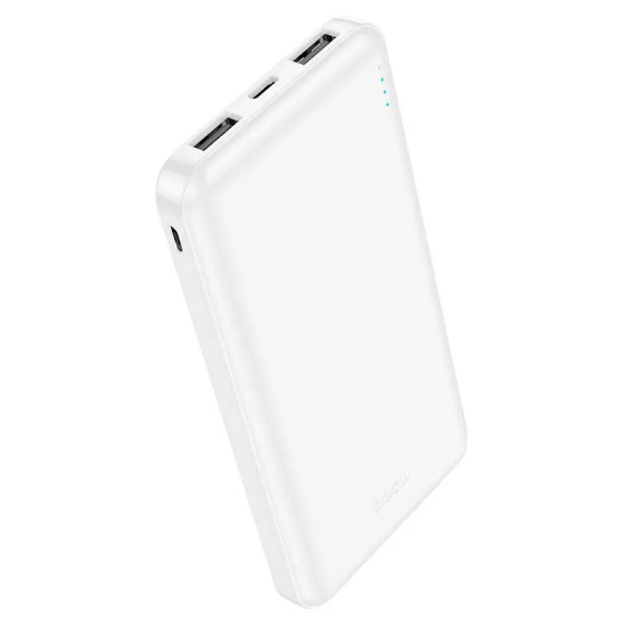 Внешний аккумулятор 10000mAh Hoco J100 (in - T,M/out - 2U) белый