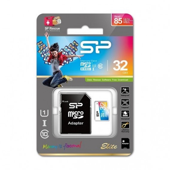 Карта памяти microSDHC Silicon Power 32Gb Class 10 UHS-I A1, V10 с адап