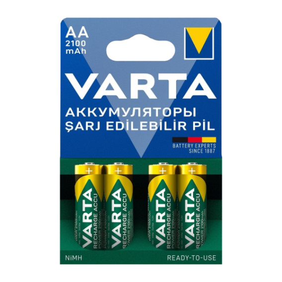 Аккумулятор Varta R6 2100mAh Ni-Mh BL 4/40 предзаряженный