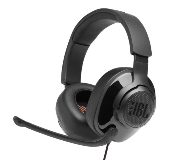 Гарнитура JBL Quantum 200 черная (полноразм./3,5 4pin + перех.3,5*2/L=1,2м)