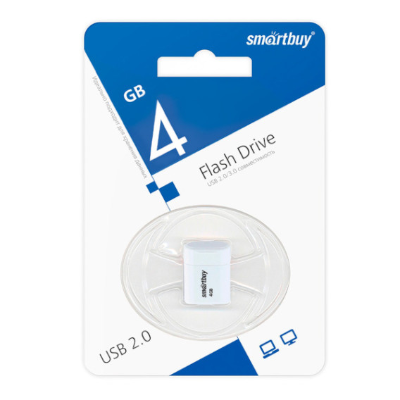 Флэш-диск SmartBuy 4GB USB 2.0 LARA белый