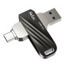 Флэш-диск Netac 256GB USB 3.0 US11 Dual (USB3.0 /Type C) черно-серебрист