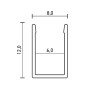 Профиль PAL для гибкого неона 24v PFN-02 накладной анодированный 1 м Jazzway