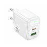 Адаптер 220V->Type-C + USB PD20W / QC 3.0 Borofone BAS44A