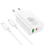 Адаптер 220V->Type-C + USB PD65W / QC3.0 Borofone BN10