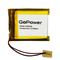 Аккумулятор GoPower li-pol 3.7V 900mAh LP683440 (68*34*4) с защитой PK1/10