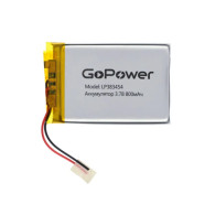 Аккумулятор GoPower li-pol 3.7V 800mAh LP383454 (38*34*5,4) с защитой 1/10