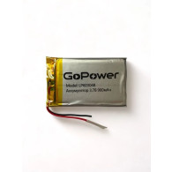 Аккумулятор GoPower li-pol 3.7V 900mAh LP603048 (60*30*4,8) с защитой PK1/10