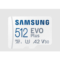 Карта памяти microSDHC Samsung 512Gb Class10 Evo Plus A2 V30 U3 с адапт