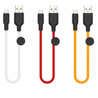 Кабель USB- Type-C Hoco X21 Plus 25см 3А силикон