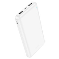 Внешний аккумулятор 10000mAh Hoco J100 (in - T,M/out - 2U) белый