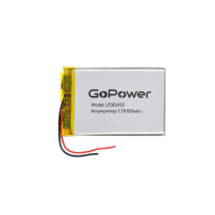 Аккумулятор GoPower li-pol 3.7V 800mAh LP383450 (38*34*5) с защитой 1/10