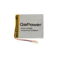 Аккумулятор GoPower li-pol 3.7V 800mAh LP305060 (30*50*6) с защитой 1/10