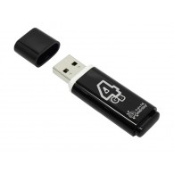 Флэш-диск SmartBuy 4GB USB 2.0 Glossy черный