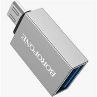 Адаптер OTG USB(гнездо) - microUSB Borofone BV2