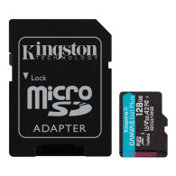 Карта памяти microSDHC Kingston 128Gb Class10 CanvasGo U3 V30 A2 с/адап