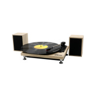 Виниловый проигрыватель Ritmix LP-240 Light wood, 2 колонки